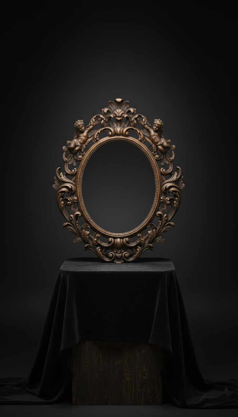 Antique Mirror With Baroque Frame