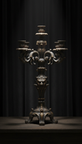 Baroque Cast-Iron Candelabra