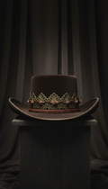 Wide-Brim Hat With Velvet Band